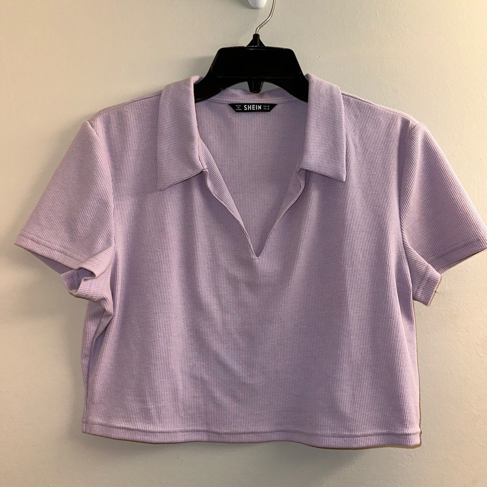 SHEIN Purple Crop Top